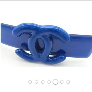 Blue Chanel A73428 belt with dust bag